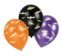 6 Ballons En Latex Chauve-Souris Phosphorescentes 27,5 Cm Multicolore
