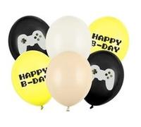 6 ballons latex gamer jeux vidéo 30cm multicolore - générique sb14p-336-000-6 Multicolore G