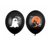 6 BALLONS LATEX HALLOWEEN FANTÔME 30CM