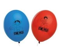 6 ballons latex one piece 27cm rouge bleu - générique 12823-on Bleu G