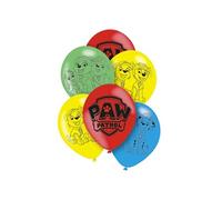 Amscan Ballons en latex Pat Patrouille – 6 pièces 27,5 cm – Multicolore