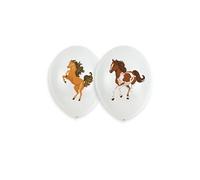 6 ballons latex poney chevaux fleurs 27.5cm - 9909881