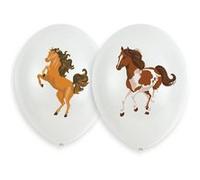 6 ballons latex poney chevaux fleurs 27.5cm - amscan 9909881 Multicolore G