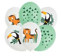 6 ballons latex safari nature sauvage 27.5cm - amscan 9909363 Multicolore G