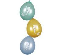 6 ballons latex sirène hippocampe - boland nul Bleu G