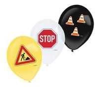 6 ballons latex travaux chantier construction 28cm - générique 9916749 Multicolore G