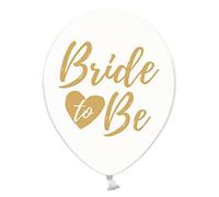 6 ballons transparents bride to be doré 30 cm pour décoration evjf - Doré - Taille Unique