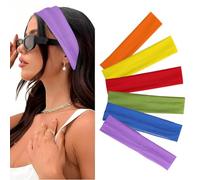 6 bandeaux sport, doux et confortables, absorbants la sueur, maîtrisent les mèches rebelles, bandeau cheveux femme, bandeau cheveux homme,Couleurs riches