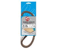 Leman 13454.03 Lot de 6 Bandes abrasives sans fin en Corindon 13 x 454 mm Grain 120