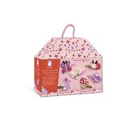 Janod - Coffret 6 Barrettes à Créer - Jardin Fleuri - Les Ateliers Bijoux - Kit Loisir Créatif Enfant - Apprentissage Motricité Fine et Créativité - Dès 5 Ans - J09179