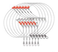 6 bas de ligne de pêche avec tours à pression, matériel en nylon pour leurres et hameçons, test principal de 40,8 kg pour réussir la pêche (2 têtes blanches)