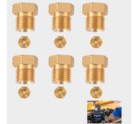 6 Becs Gas Injecteur, Laiton Düsen pour LPG Propangas Brûleur Set