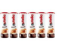 6 biscuits Ferrero Nutella Biscuits Biscotto con un cremoso cuore di Nutella avec cookies crémeux en forme de cœur Nutella, tube de 166 g
