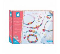 Janod Création perle et bijou 6 Bijoux Fleurs en Perles à Créer Multicolore