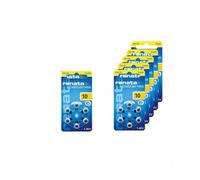 6 blister de 6 piles auditives RENATA ZA10 ZINC AIR JAUNE