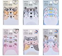 6 Blocs 270 Feuilles Feuilles Notes Adhésives en Forme Animaux, Mini Notes Autocollantes, Colorées Blocs de Notes Adhésives, pour Les Cadeaux pour Enfants, la Famille, Les Notes D'école