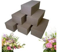 Lot de 6 blocs de mousse de fleurs en soie pour fleurs artificielles, blocs de briques en mousse pour fleurs de fleuriste, accessoires de composition florale pour mariage