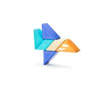 6 blocs en bois magnétiques - avion à réaction bleu TU