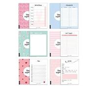 6 Blöcke inkl. Wochenplaner, Einkaufsliste, To Do Block/Liste, Notizblock, Kalender Notizblock, Rückruf Notiz, 50 Seiten pro Block, DIN A6, Hochwertige Papierqualität. - Set 1 von 4