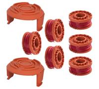 6 Bobine pour coupe,2 Capuchons de bobine，Compatible avec WORX 20V Grass Trimmers WG180 /WG163/ WG175，Ø 1,65 mm 3 mètres