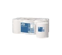 6 bobines d'essuyage 450 formats blanches 2 plis TORK Ecolabel