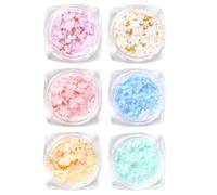 6 Boîtes Charme de Nail Art Fleur Soleil en Résine, pour Ongles