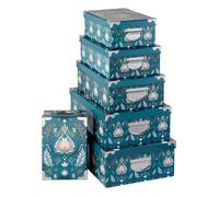 6 boîtes de rangements ""Box'"" bleu 48x33,5cm - 5 five simply smart
