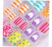 6 Boîtes manucures pour enfants Décoration d'ongles kit de nail art pour enfants astuce nail art enfant les ongles des enfants pressent dessus ongles artificiels faux ongles FOMIYES