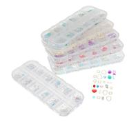 6 Boîtes Pierres pour Ongles Coffret 12 Grilles
