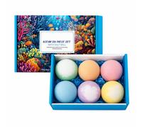 6 Bombes de Bain Effervescentes, Coffret de Boules de Bain Parfumées, Set Spa à la Maison pour Bain Relaxant, Mousse Abondante, Idée Cadeau Femme pour Anniversaire et Noël