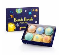 6 Bombes de Bain Effervescentes en Forme de Planète, Coffret Boules de Bain Parfumées, Set Spa à la Maison pour Bain Relaxant, Mousse Riche, Idée Cadeau Femme Bien-être