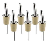 6 bouchons verseurs en inox et liège Chevalier diffusion