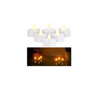 : 6 bougies chauffe-plat à LED à effet flamme et minuteur