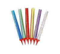6 Bougies Fontaines Zenda Club pour Gâteau d'Anniversaire - Hauteur de 12 cm - Durée de 60 secondes - Convient pour gâteaux et bouteilles de champagne.Catégorie F1