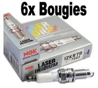 6 Bougies IZKR7B NGK VW GOLF IV (1J1) 3.2 R32 4motion 241 CH