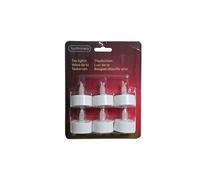 LUMINEO Bougie à chauffe-plat LED plastique Indoor 482264 pile 6pc blanc