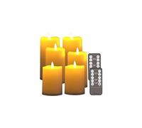 : 6 bougies LED blanc chaud télécommandées avec luminosité variable et minuterie