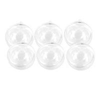 6 Boules plexi transparent avec crochet Diamètre 3 cm personnalisable transparent