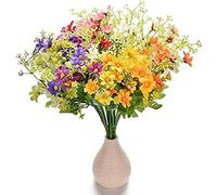 6 Bouquets Fleurs de Marguerite Artificielle, Marguerites Artificielles Fleurs en Plein air Fausses Plantes, pour Fenêtre, Boîte à Suspendre, pour Table Fenêtre Balcon Décor à la Maison.