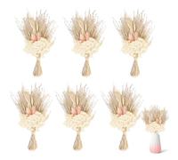 6 Bouquets Mini Bouquet Fleurs Séchées, Petit Fleur Sechees Decoration, Fleurs Séchées Naturelles pour DIY Cadeau, Artisanat, Décorations de Mariage et Fête