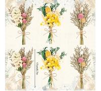 6 Bouquets Mini Fleurs Séchées, Petit Fleur Sechees Decoration, Fleurs Séchées Naturelles pour Bricolage Résine Epoxy,DIY