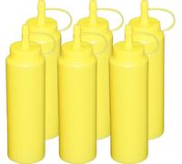 6 bouteilles à pincer jaunes de 0,26 litre Bouteille doseuse Bouteille distributrice Vinaigrette