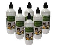 6 bouteilles de 1 l Cheminée au gel éthanol Cheminée murale au gel à l'éthanol Cheminées murales au gel bioéthanol