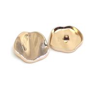 6 boutons irréguliers plaqués or pour coupe-vent, pardessus, couture, bricolage,Un or,30 mm