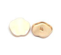 6 boutons irréguliers plaqués or pour coupe-vent, pardessus, couture, bricolage,Un or mat,30 mm