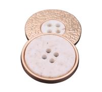 6 boutons métalliques plats à quatre œillets de 15 à 30mm, Couleur 10, 25mm 6 pièces