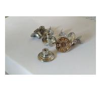 6 BOUTONS PRESSIONS pour JEANS couture 14 mm coloris ARGENT