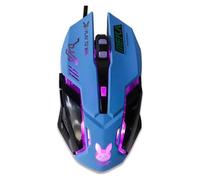 6 Boutons Respiration LED Souris de Jeu rétro-éclairé D.VA Reaper Souris d'ordinateur Filaire Compatible Pc Gamer Souris Souris de Jeu Gamer(Blue)