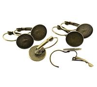 6 brisuren avec bord de ziselierten dans Bronze Antique pour 12 mm cabochons de Vintage Parts, Bijoux DIY