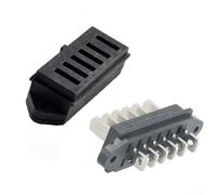 6 broches lithium 15 A pour vélo électrique pour boîte de batterie, connecteur haut courant avec boîtier ABS, système de connexion 125 V pour stockage d'énergie et connexions de vélo électrique, noir